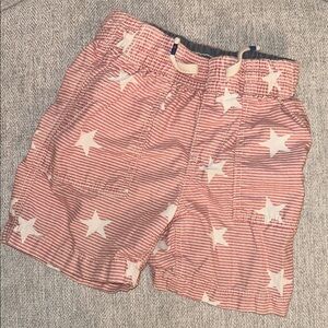 Gap Kids Red and White Star Patterned Shorts